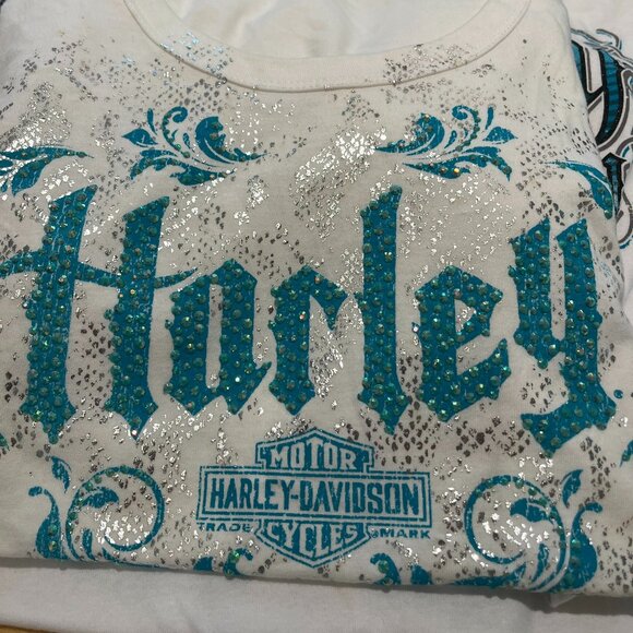 HARLEY DAVIDSON LADIES LONG SLEEVE T-SHIRTS SET OF 4 - Picture 11 of 14